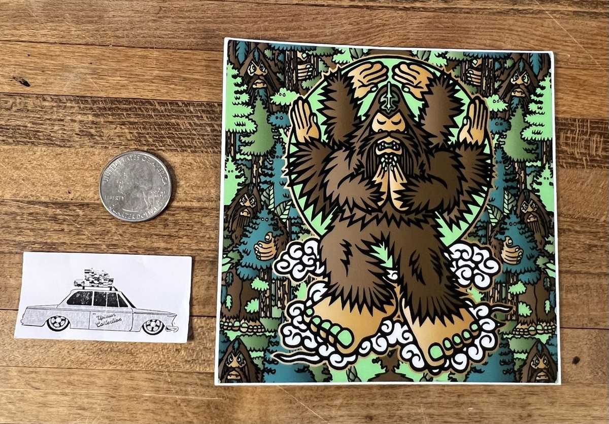 Vintage Bigfoot One 1 Yoga Sticker graffiti street art SF Jeremy