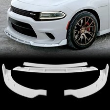 4Pcs Front Bumper Lip Spoiler Splitter For 2015-2023 Dodge Charger Painted White