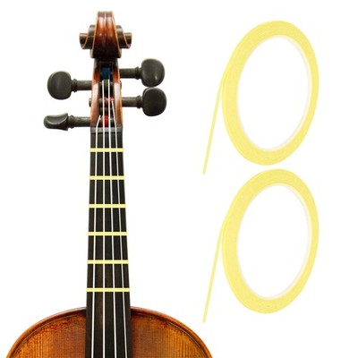 216 ft 2 Rolls Violin Finger Tape, 3mm Violin Finger Guide Sticker, Light Yellow