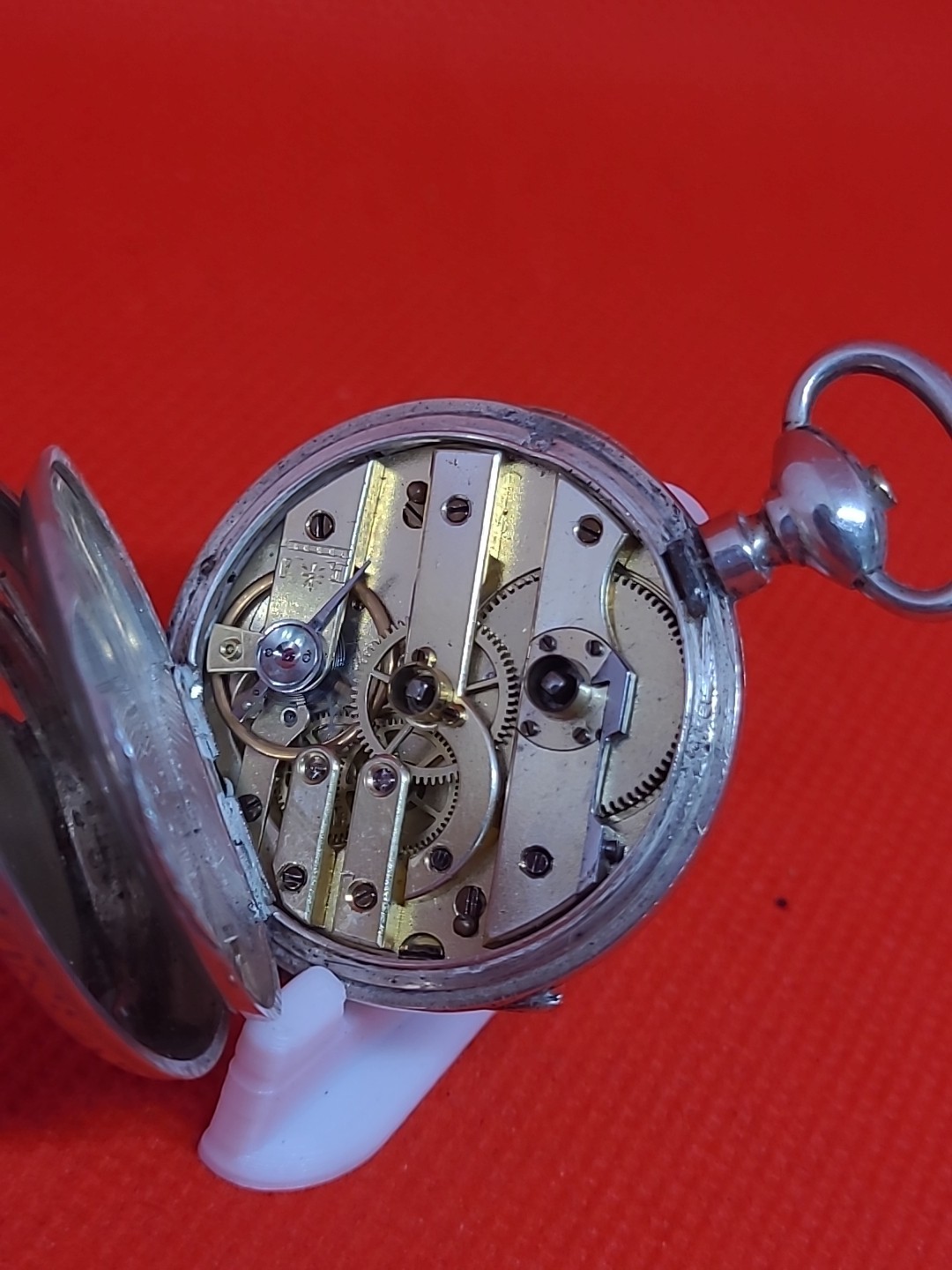 Very Nice Antique Solid Silver Collar Pocket Watc… - image 8