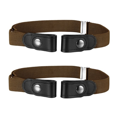 Buyless Fashion Kids Boys No Buckle Adjustable Belt Up to 30 In 2 Pack - Picture 15 of 147
