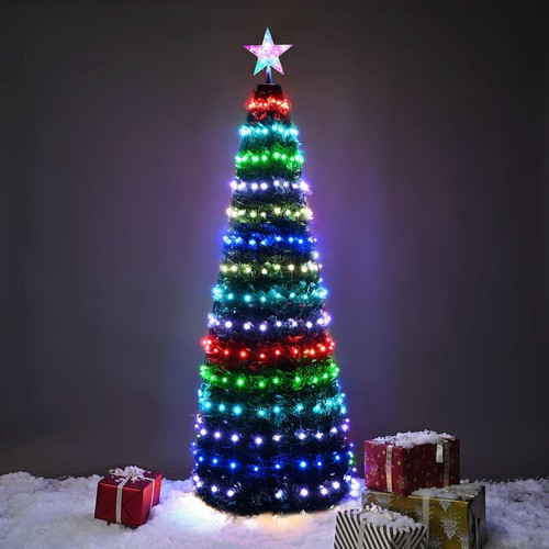 6 Ft Christmas Tree Decoration Light RGB LED String Lamp Bluetooth APP Control