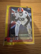 2025 Topps Chrome Cam Robinson Gold Wave Refractor /50 #124 Cleveland Browns
