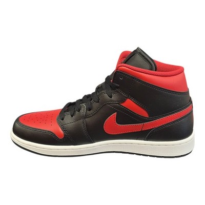 Nike Jordan 1 Mid Bred Twist Black Varsity Red Summit White Size