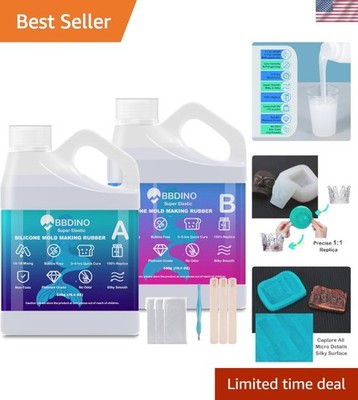 Silicone Mold Making Kit - 2 Part System for Quick, Smooth, and Durable Molds