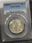 1945 S Walking Liberty half dollar PCGS AU 58 (76632)