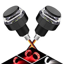 2Pcs Motorcycle Turn Signals LED Light Double Color Bar End Turn Signals Red