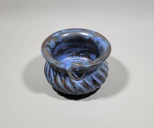 Yarn Bowls Purple Blue Hand Carved from Reclaimed Mango Wood