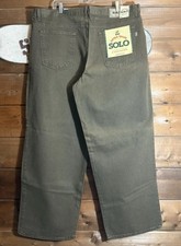 90s Solo Semore Wide Leg Denim Jeans Streetwear Skater Size 44x33 1/2 USA