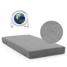 Earthing Grounding Fitted Sheet with Earth Connection Cable Pure Silver Fiber...