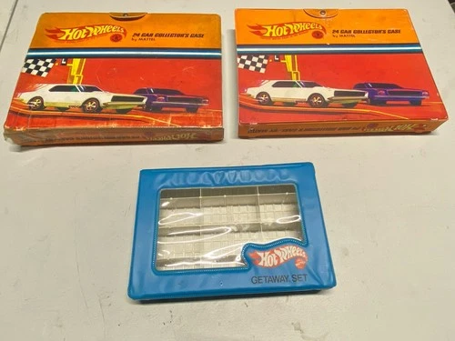 Vintage Hot Wheels Redline Car Collectors Case Storage LOT Of 3 -USA 1968/69