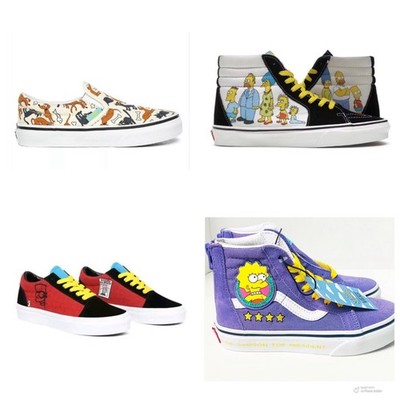 Vans Youth The Simpsons Classic Slip on, Sk8-Hi Zip , Old skool