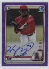 2020 Bowman Chrome Prospect Purple Refractor 69/250 Hector Yan #CPA-HY Auto v9t