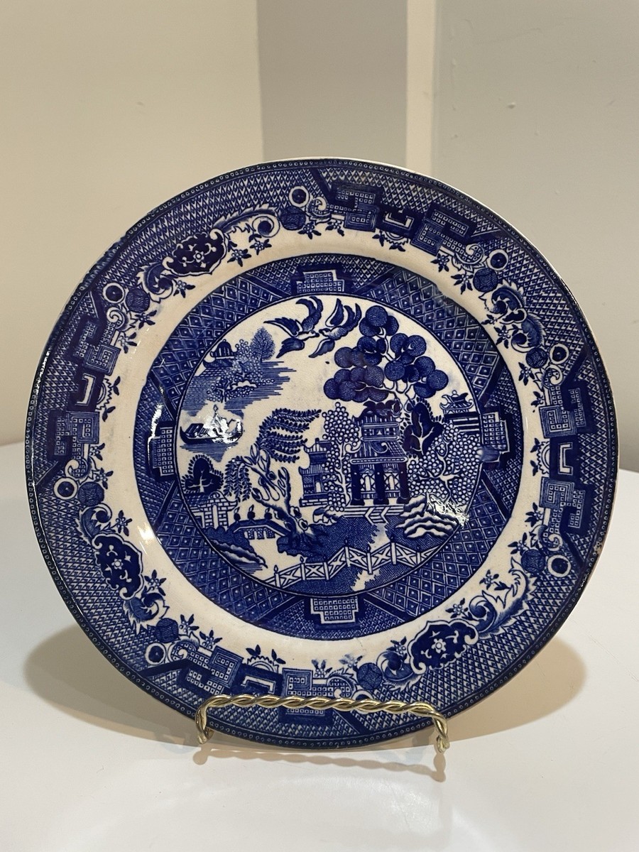 Antique Blue Willow Plate 9