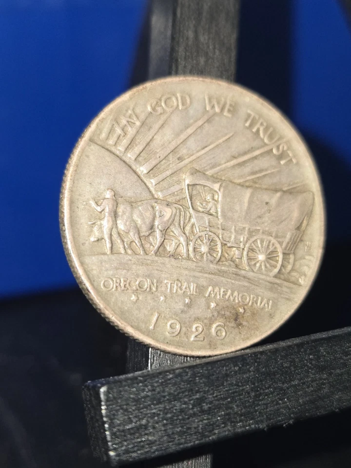 1926-S Oregon Trail Commemorative Silver Half Dollar Uncirculated*MEGA TONER*MS* - Image 2 of 4