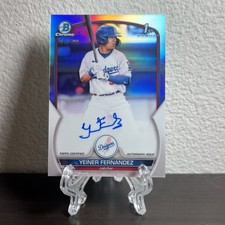 2023 Bowman Yeiner Fernandez 1st RC Chrome Refractor Auto /499 #CPA-YF Dodgers