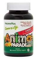 Natures Plus Animal Parade Multivitamin Cherry - 90 Lutschtabl (138,10 Eur/Kg)