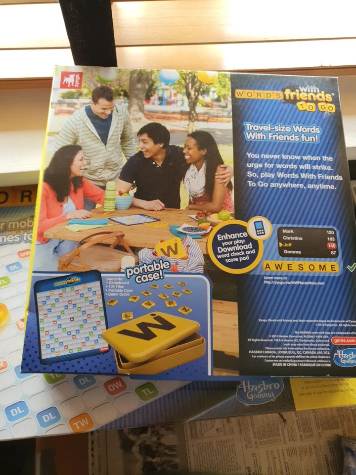 Hasbro Words with Friends Classic Board Game New Sealed And Travel Game - Image 4 of 4