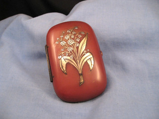 ANTIQUE FRENCH VICTORIAN GOLD SILVER SNOWDROP FLOWERS PIQUE WORK COIN PURSE 1870