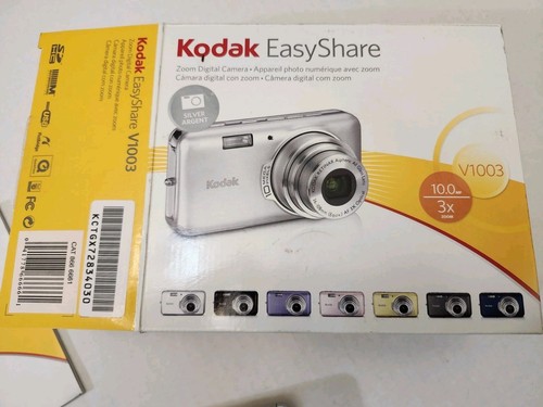Kodak EasyShare V1003 10MP Digital Camera w/ Charger , Case & 3x Zoom Silver - Picture 6 of 7