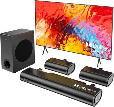 Hiwill 5.1ch Soundbar w/ 5.25'' Big Subwoofer Dolby Atmos Surround System NEW