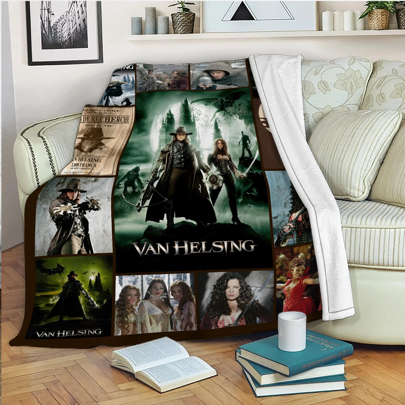 Van Helsing Blanket, Dracula Fleece, Sherpa Blanket Vampire
