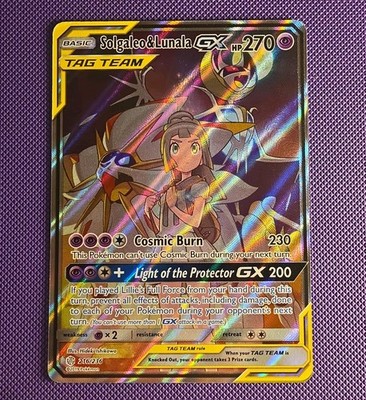 Solgaleo & Lunala GX (Full Art) 216/236 Sm-Cosmic Eclipse Holo