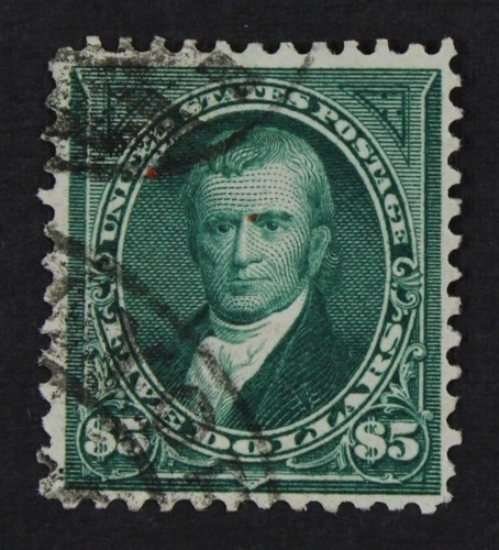 CKStamps: US Stamps Collection Scott#278 $5 Marshall Used Signed