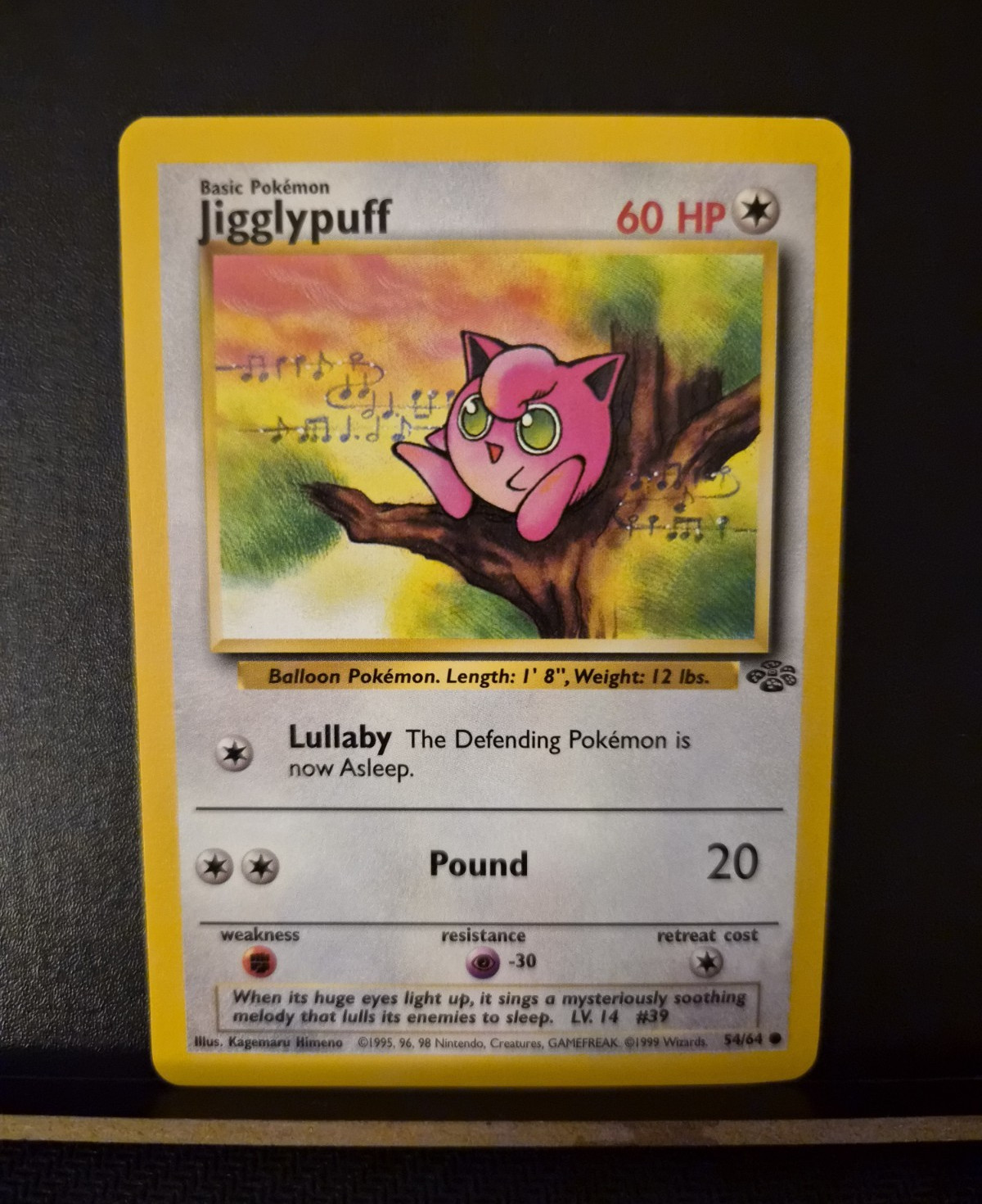 Pokemon TCG Jigglypuff Jungle 54/64 Unlimited Regular 1999 WotC English NM