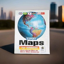 Vintage Expert Maps For Microsoft Windows 2 3.5" Floppy Disks Original Box