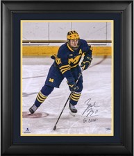 Zach Hyman Toronto Maple Leafs FRMD Signd 16x20 Michigan Wolverines Photo w/ Inc