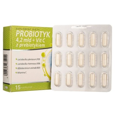 Aliness Medica Probiotic 4.2 billion + Vitamin C with prebiotic 15 Kaps