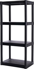 4-Shelf Plastic Storage Shelves 48 x 23 x 14 200lb Capacity Pantry Office