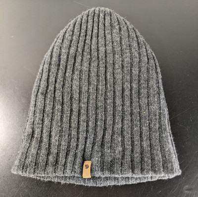 Fjallraven Byron Thin Beanie Hat, 100% Wool, Graphite Gray
