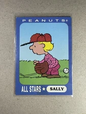 🥜1991 Ziploc Peanuts All-Stars #5 Sally Brown Baseball Card Early Thin Variant⭐
