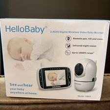Baby monitor HelloBaby HB65 3.2 inch color monitor with tilt and zoom- Black