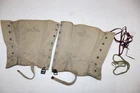 Original US Military Issue WW2 WWII Army USMC Canvas Spats Gaiters set Size4 JR8