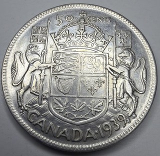 1939 Canada 50 Cents Silver Coin R74