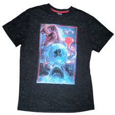 Universal Studio Jaws ET Back To Future Jurassic Park Double Sided T Shirt Large