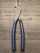 Snap-on 29acf 9 Wire Terminal Crimping Cutter Pliers - Soft Grip Blue Handle