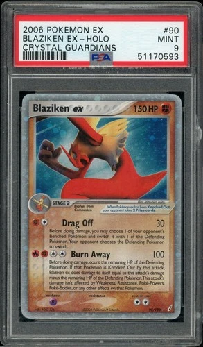 2006 Pokemon EX Crystal Guardians 90 Blaziken ex PSA 9 Mint