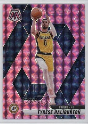 2024-25 Panini Mosaic Pink Mosaic Prizm 98/175 Tyrese Haliburton #85 8mm