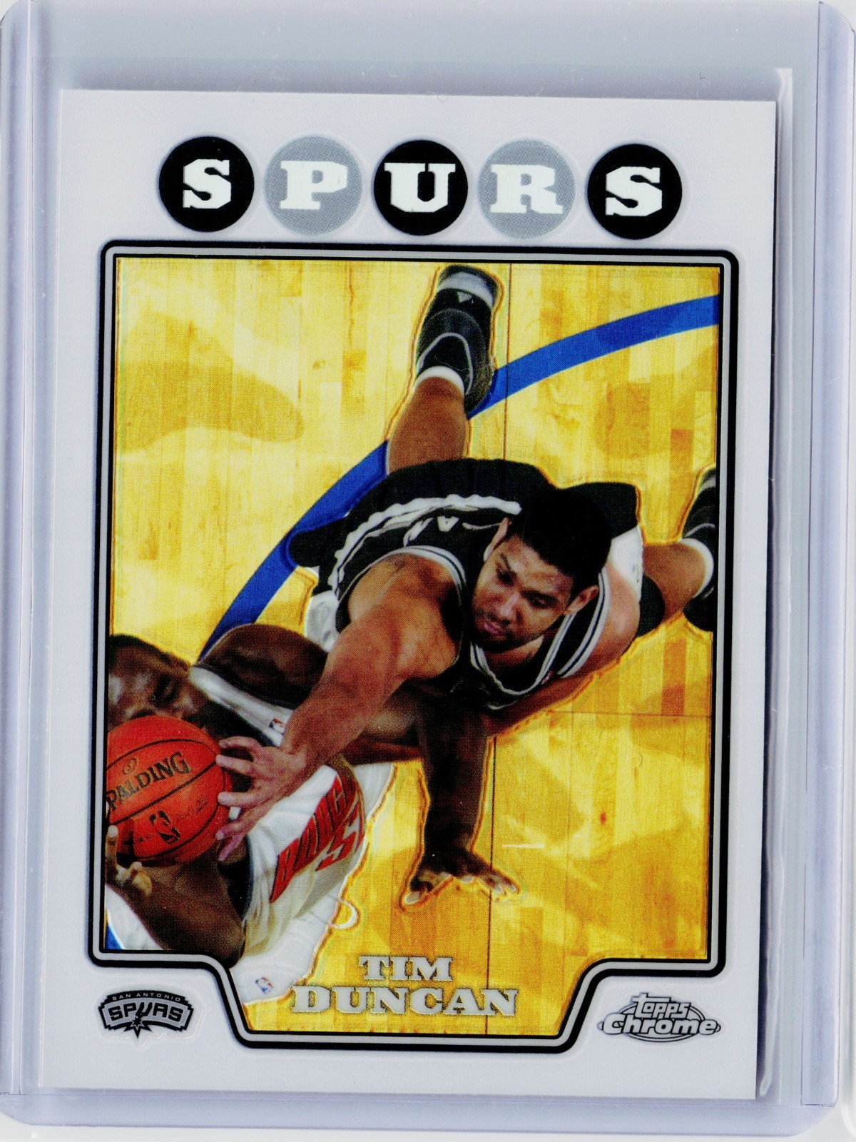 2008-09 TOPPS CHROME REFRACTOR #21 - TIM DUNCAN