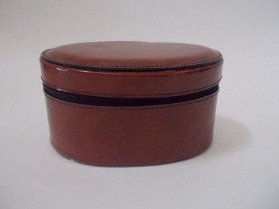 VTG NOS OBSESSION Calvin Klein Brown Zip Around Cosmetic Makeup Case