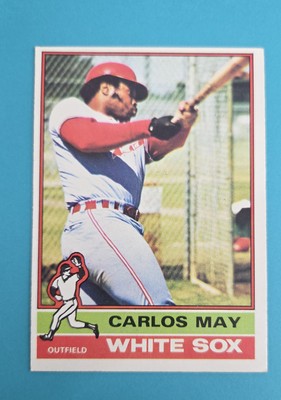 1976 Topps #110 Carlos May Chicago White Sox BASEBALL Card 6E