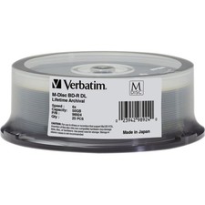 Verbatim - 98924 - Verbatim M DISC BD-R DL - 8x - 50 GB - 25 Pack Spindle -