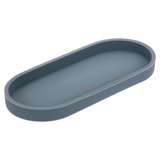 Bathroom Vanity Tray, 9.8"x4" Silicone Soap Dispenser Trays, Gray