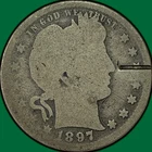 1897-S Barber Quarter Cull Coin #40790