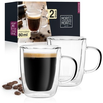 Moritz & Moritz Barista Doppelwandiges Gläser Set 80ml 2 Stück