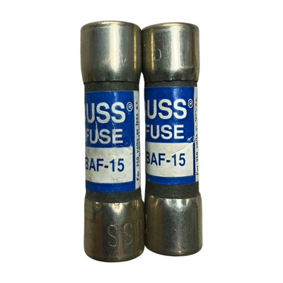 (Pack of 2) Bussmann Cooper BAF-15 Fuse, 15A, 250VAC **Free Shipping**
